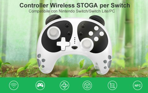 Nintendo Switch, l'adorabile Pro Controller a forma di panda è un vero affare