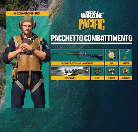 COD Warzone Pacific Pacchetto Combattimento PS Plus