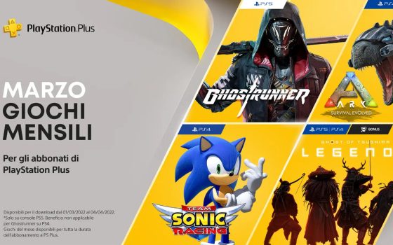 PlayStation Plus: ecco i giochi gratis di marzo per PS4 e PS5