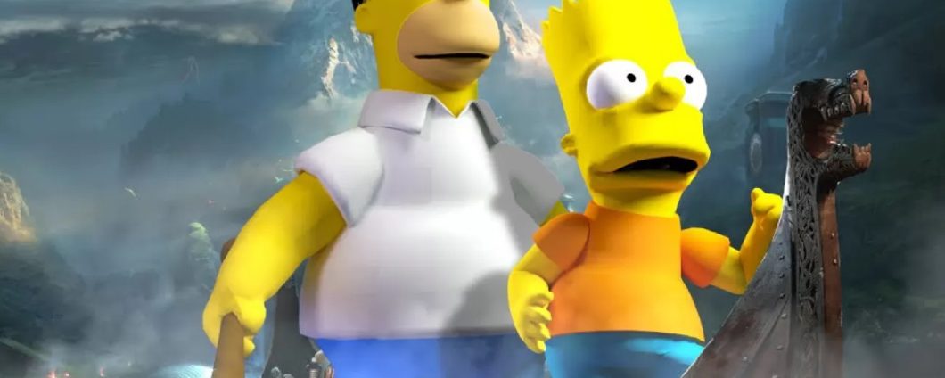 God of War incontra i Simpson: Kratos e Atreus sono Homer e Bart in una mod